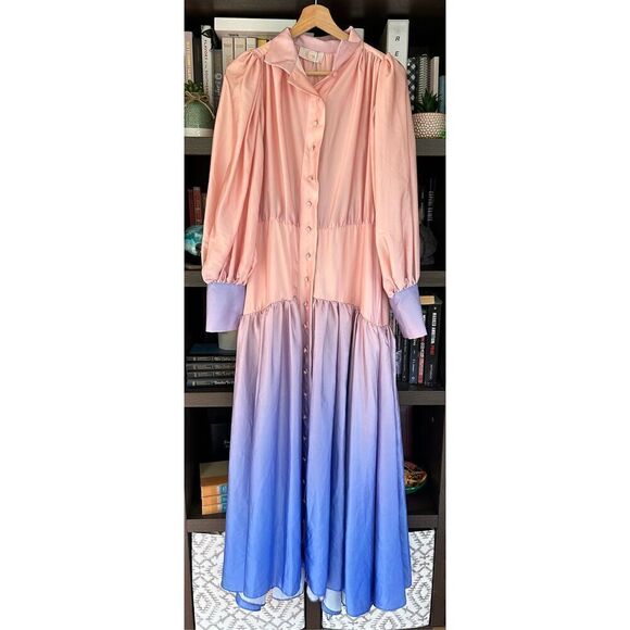 NWT Gigii’s Serenity Pink & Purple Button Front Maxi Dress Size XS MSRP $523 - Picture 5 of 9